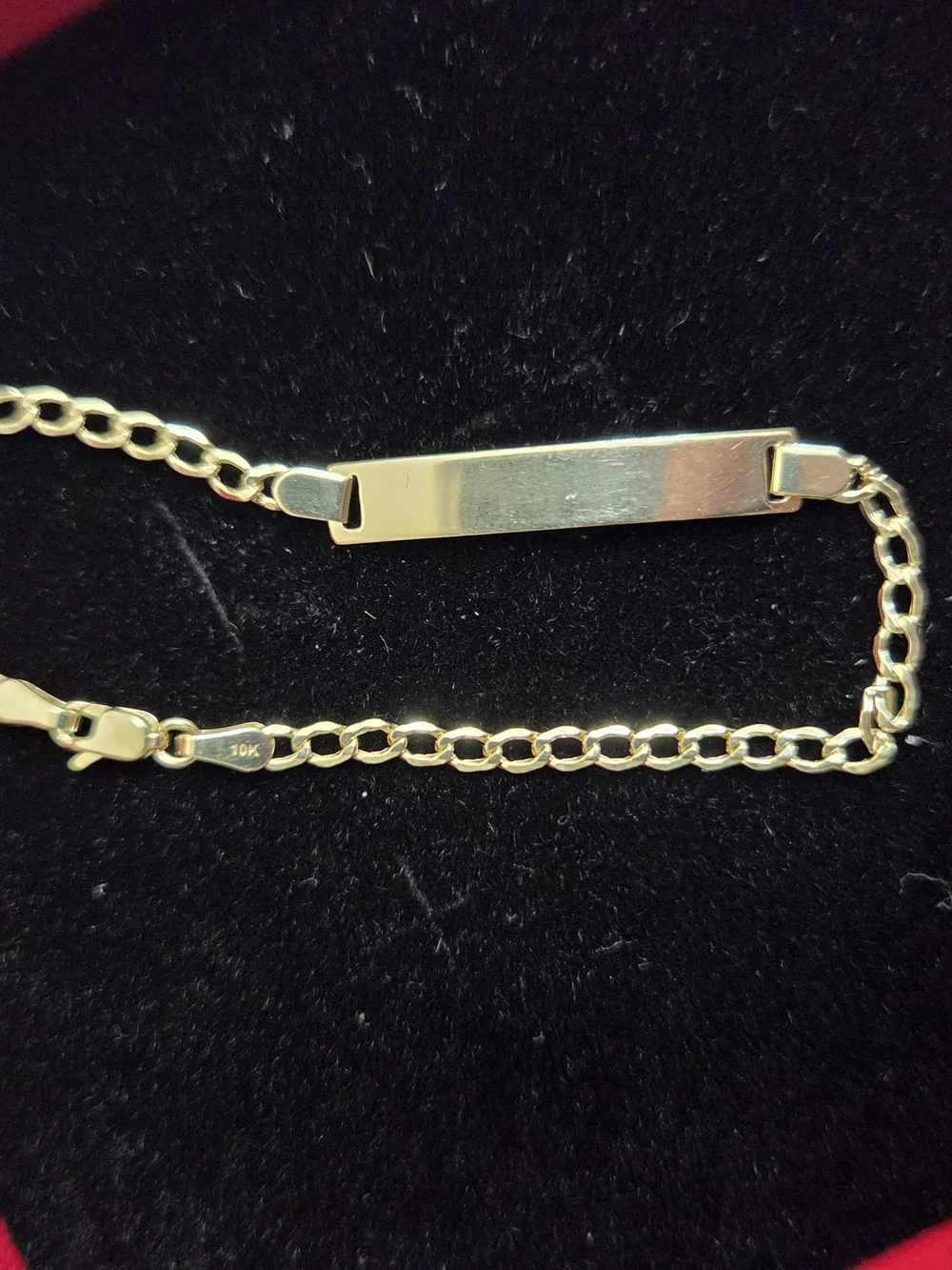 10k Yellow Gold Baby ID Bracelet - New with Gift Box - 6 Inches